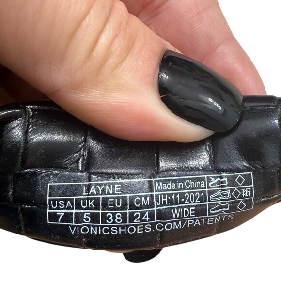 Vionic Layne Leather Toe-Post Orthotic Thong Sandals Women's size 7 - Picture 7 of 7